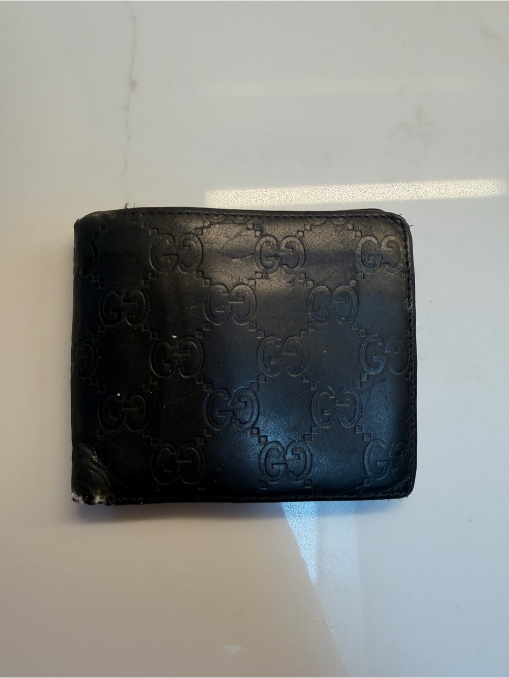 Men’s Black Leather Gucci Bifold Wallet- Project